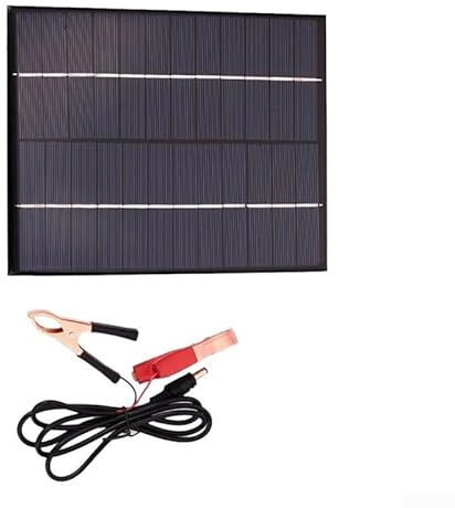 Chargeur et mainteneur de batterie solaire de voiture, 5,5 W 12 V, panneau solaire portable, chargeur de batterie de voiture avec clip, pour moto, bateau, camping-car, remorque