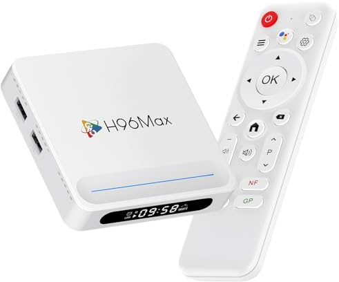 LEFFOT H618 Plus Android 14 TV Box 2025, 4K Ultra HD Streaming Device for TV, 4GB RAM + 32GB ROM, Smart TV Box with Voice Control, 2.4G & 5G WiFi 6, BT 5.4, HDR10, Allwinner H618 Quad Core A53