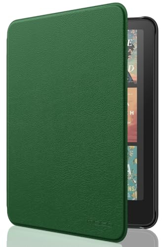 MoKo Hülle für 7 Kindle Paperwhite 12. Gen& Colorsoft, Lotusblatt Grün | Leichte Schutzhülle，Auto Aktiv-/Ruhemodus, wasserdichte Schutzhülle,für Kindle Paperwhite 12.Gen& Kindle Colorsoft 1st 2024