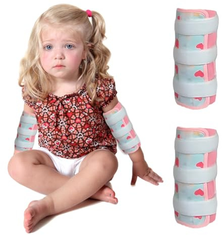 2 PCS Thumb Sucking Stop for Kids Finger Sucking Guard Stop Nail Biting Treatment for Toddlers Nail Biter Stopper Prevention Anti Nose Picking Pediatric Elbow Immobilizer Brace (LOVE)