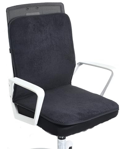 Couvre Siege Chauffant pour Bureau, Coussin Chauffant avec 4 Réglages de Minuterie et 5 Réglages de Température, Heating Pad pour Chauffage Partition(Black)