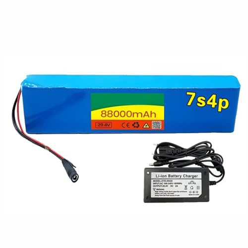 24V 7S4P Baterías De Litio para Patinetes Eléctricos Batería De Litio Impermeable De 24V 88AH con Cargador Batería De Scooter De Iones De Litio T