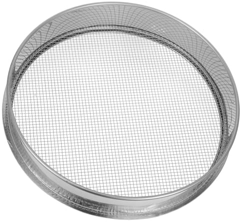 Angoily Gartensieb aus Edelstahl 30cm Bodensieb mit 4mm Maschenweite Manuelles Erdsieb für Kompost Steine und Gemüse Robust Verschleißfest für Gartenarbeit und Pflanzenerde