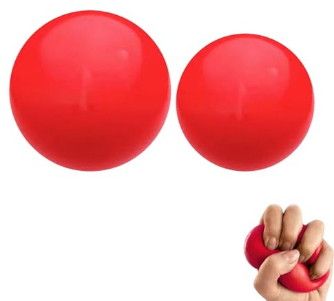 2 Stück Stressball Erwachsene, 50/70mm Handtrainer Ball, Anti Stress Bälle, Handtrainer Fingertrainer, Quetschball, Knautschball, Knetball Für Hände Therapie, Griffbälle Für Finger Training