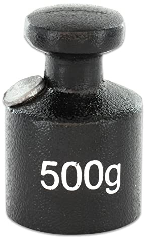 Betzold - Gussgewicht weiß beschriftet Gewicht für Waage, Balkenwaage, Apothekerwaage