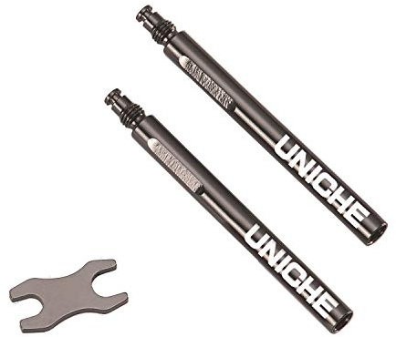 UNICHE Presta Valve Extender with Core Remove Tool - 60mm (Pack of 2)