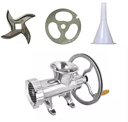 Stainless Steel Horizontal Sausage Stuffer Machine, Hand Cranked Sausage Filler Meat Grinding Machine, with Manual Crank, for Festivals, New Years, and Dinner Parties