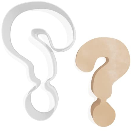 Tagliabiscotti con punto interrogativo - 3 dimensioni