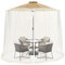 Mingfuxin Patio Umbrella Mosquito Netting, Universal Outdoor Patio Umbrellas Mesh Screen Mosquito Netting with Zipper for Garden Camping Market Table Cantilever Offset Umbrella (Mesh Netting Only)