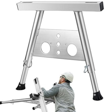Buerfu Leiterstabilisator für Dach, Leiterabstandsfüße - Verstellbarer Dachleiter-Basisstabilisator - Stabiles Leiterzubehör mit rutschfesten Füßen für Dachdeckerarbeiten und Wandreparaturen