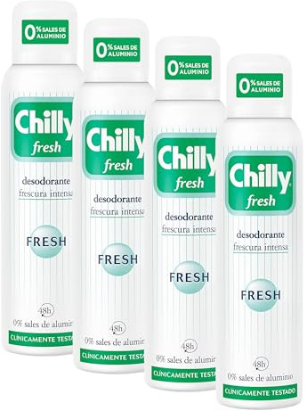 Chilly Desodorante (spray Fresh), 150 Mililitro (Paquete de 4)