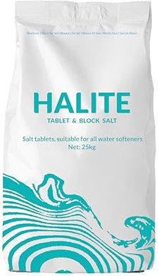 Premium 25KG Halite Salt Tablets for Water Softeners - Pure Grade A Food Quality, Ideal for All Water Softeners and Dishwashers (10)