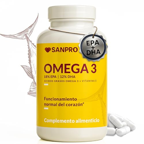 Omega 3 EPA + DHA | 120 Cápsulas|Aceite Pescado | Vitamina E Antioxidante | Suplemento Apoyo Corazón, Cerebro, Ojos y Articulaciones | Ácidos Grasos Adultos | Fabricado UE