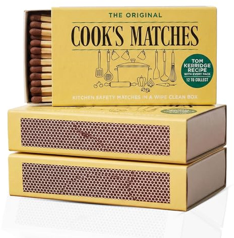 Cook's Safety Matches 3 Pack – Long Burning 4.3cm Matches for Home, Camping, BBQ, Fireplace, Stove, Grill & Outdoor Use, 660 Matches Approx