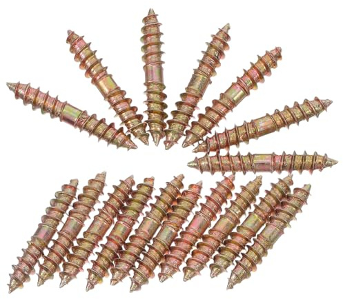 Generico Viti Autofilettanti a Doppia Filettatura M5x30, 100 Pezzi, Viti per Mobili e Guardaroba in Acciaio Zincato, Connettori per Giunti Mobili per Assemblaggio e Fissaggio Rapido