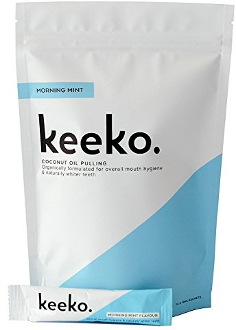 Keeko - Natural/Organic Oil Pulling Sachets (Morning Mint) (14 Packets (2 Week Course))
