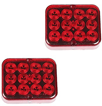ETUKER 2 x LED Trailer Rear Fog Light Lamp, 12V Universal Waterproof Trailer Rear Fog Lamp, for Caravan/Truck/Trailer/Tail Lamp/Car/LED Fog Lamps(1Pair)