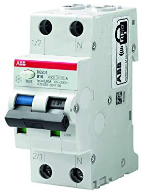 ABB RCBO DS201 DS201 FI/LS-Schalter (RCBO) 32A, 2-polig Typ A, Empfindlichkeit 30 mA, Packung a 1 Stück