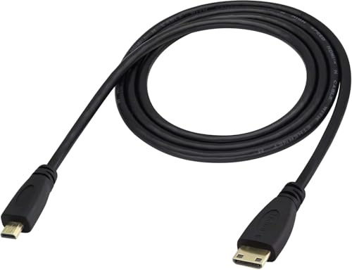 zdyCGTime Cable Mini HDMI a Micro HDMI,Cable Micro HDMI de Alta Velocidad 4K, Cable HDMI C a HDMI D, Compatible con cámaras Digitales, tabletas, monitores y Otros Dispositivos. (1 m)