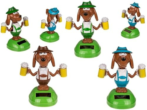 Out of the blue Solar Bayerischer Hund Wackelfigur Fest Bier Wackelhund Bierzelt Bierhund