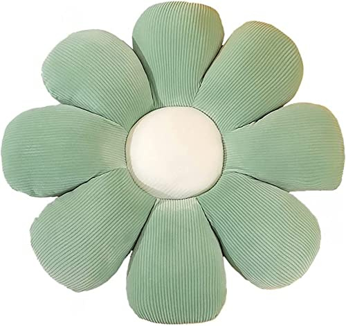 YILANLAN Schönes Blumenkissen Bodenmatte aus Plüsch Bürostuhl Tatami Blume Matte Dekorierenkissen (35 cm, Green)