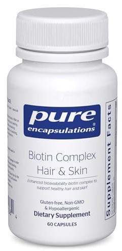 Pure Encapsulations Biotin Complex Hair & Skin | Biotin Complex for Healthy Hair and Skin Support | 60 Capsules