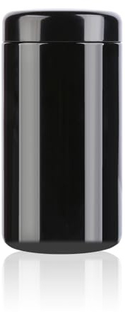 MOFIST 500 g schwarzes UV-Glas mit Deckel, 500 ml luftdichter, geruchsdichter Behälter, nachfüllbare Behälter, ideal für langfristige Lagerung von Öl, Kaffee, Gewürzen (D Kapazität: 500 ml-1 Stück)