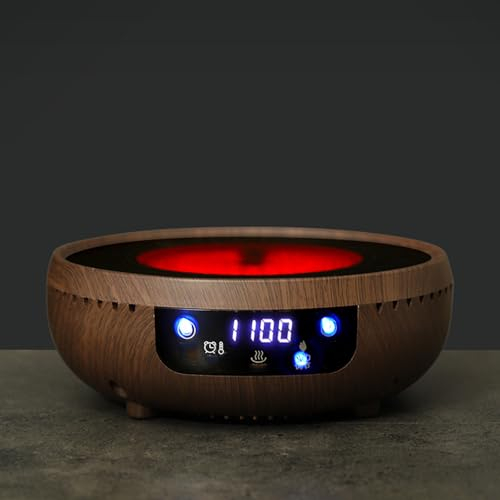 Poêle Électrique Céramique 1100W | Plaque à induction intelligente pour chauffe-thé | Théière de bureau Portable, tasse à café, plaque chauffante pour boissons,B