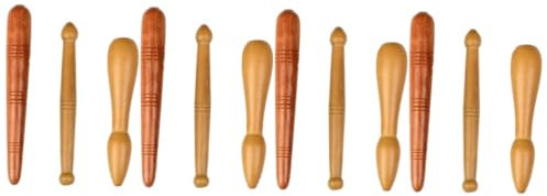 KOMBIUDA 12stücke Teiliges Massage-sticks Manuelle Akupressurwerkzeuge Durchblutung Und Schmerzlinderung Für Fuß Nacken Schulter Und Rücken Handgefertigter Rotwood