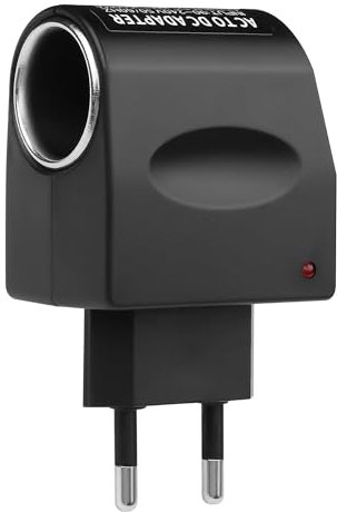 CERRXIAN AC till DC-omvandlare, europeisk bilcigarettändare 230 V till 12 V 500 mA max 6 W bilströmadapter mini spänningsomvandlare EU-kontakt