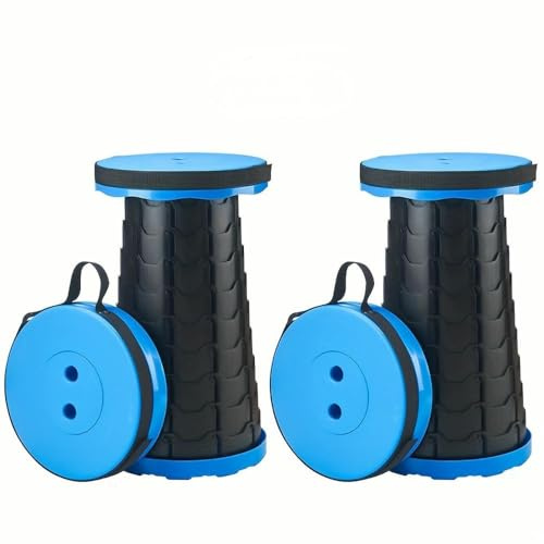 NYSDM 2pz Sgabello Pieghevole per Adulti Portatile Retrattile Pieghevole Telescopico Sgabello da Campeggio Attrezzatura da Campeggio Escursionismo Pesca