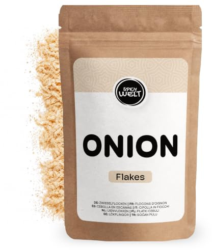 Spicy Welt Cipolla in Scaglie (500g) – Fiocchi di Cipolla Essiccata per Focacce, Pane, Zuppe e Arrosti | Gusto Intenso e Croccante | 100% Naturale, Senza Additivi