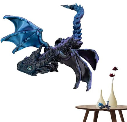 Trveqhk Dragon Figures For Kids - Articulated Flexible Flying Dragon Figures - Home Desktop Display Decor, Creative Crafts For Bookshelf Desktop Or Cabinet