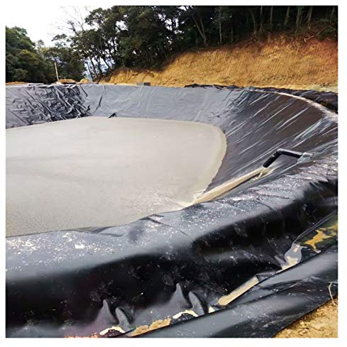 XXIOJUN - Revestimiento de estanque de peces negro de 5 x 5 m, membrana flexible duradera para estanques preformados, ideal para piscinas de jardín, película impermeable para estanques de peces y