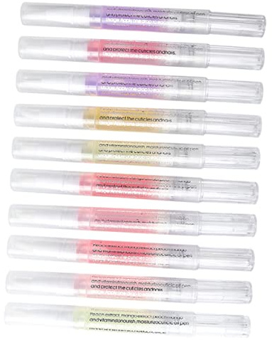 Healvian 10 piezas Bolígrafo de Aceite Hidratante para Uñas de Nutriente para Cutículas para Manicura y Cuidado de Uñas para Reparar y Cutículas Dañadas