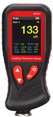Walfront Paint Thickness Gauges Paint Depth Gauges Car Coating Thickness Meter HD Color Display Rechargeable Dual Measurement Methods for Used Car Buyers