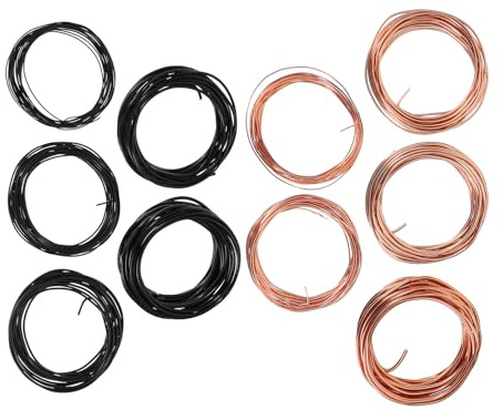 EPIGEIST Alambre de Entrenamiento para Bonsáis de Aluminio 10 Piezas, 5 M, Calibres Surtidos 1.0/1.5/2.0/2.5/3.0 Mm, Alambre para Formar y Fijar Ramas en Jardinería y Cuidado de Plantas