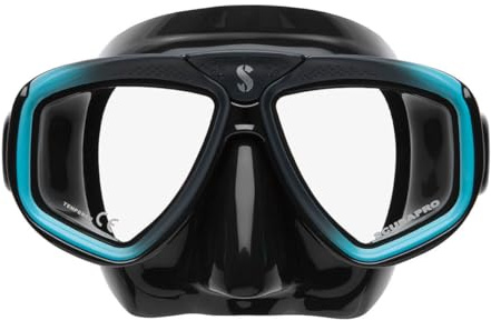 SCUBAPRO Zoom Evo, maschera subacquea, colore: nero/turchese