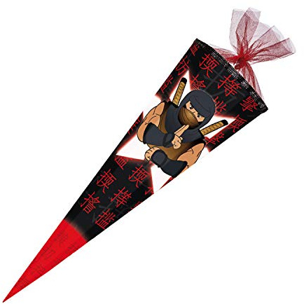 Schultüte / Zuckertüte / 85cm / eckig / Ninja Fighter
