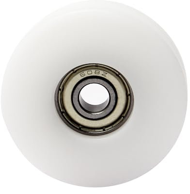 MroMax Nylon-Kunststoff-Riemenscheibe, U-Form, Rillenrad, 8 x 50 x 12 mm, Führungslager, Riemenscheibe, Schiene, Kugelrad, weiß, 1 Stück