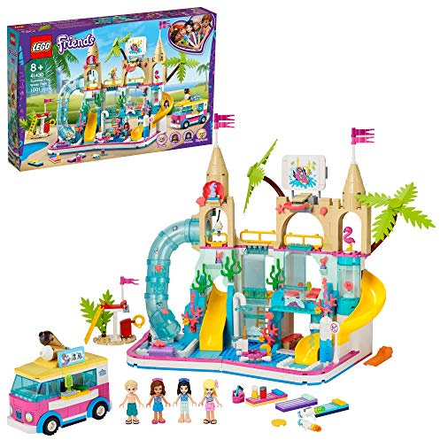 LEGO Friends Summer Fun Water Park 41430 Set Featuring Friends Stephanie, Emma, Olivia and Mason Buildable Mini-Doll Figures, Perfect Set for Creative Play, New 2020 (1,001 Pieces)