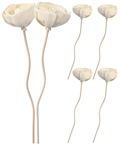 6stücke Duftstäbchen Mit Blumen Rattan Raumduft Stäbchen Duft Diffuser Holz Duftspender Rattanstäbchen Rattanstäbchen Duftstäbchen Nachfüller Für Raumduft