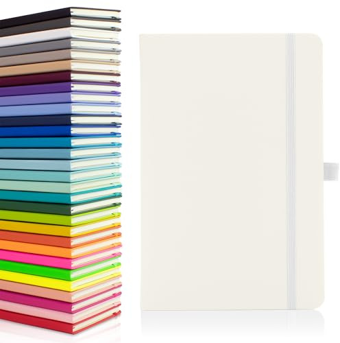 Ny A5 anteckningsbok linjerade sidor inbunden journal anteckningsblock anteckningsbok anteckningsbok dagbok dyna (vit)