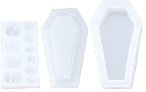 Pralinenform Silikon, Silikonform Weihnachten, Halloween Silikonform, Halloween Kuchenformen Skelett Sarg Form Schokoladenform Silikonform Pralinen für Bäckerei für Zuhause