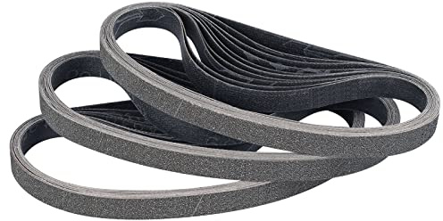 Sruhrak Schleifbänder 10 x 330mm- 30 Stück 60 Grit Siliziumkarbid-Schleifbänder zum Polieren und Entrosten von Metall