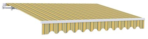 Leudus 3x2,5m Stabile Aluminium Manuelle Gelenkarmmarkise mit Kubel,Anti-UV und wasserabweisend SP1105(SPD035)