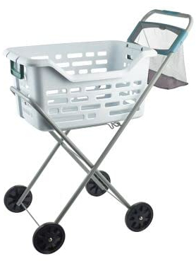 Lakeland Laundry Basket Trolley – 44cm x 57cm x 91cm H Lightweight Easy To Move Laundry Around