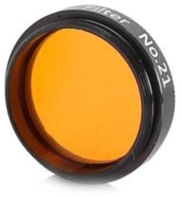 Teleskop-Zubehör-Set 2 Stück sechsfarbiger Nebelfilter 1,25 Zoll 31,7 mm Mondfilter Teleskop-Kamera (Color : Orange)