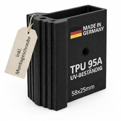 DRUCK SOLUTIONS Leiterfuß | 1x Leiterfuss Ersatzfuß Aussenschuhe aus TPU für Traversen & Aluleitern — Rutschfest, UV-Beständig, Hitzebeständig bis 90°C | Made in Germany | inkl. Befestigungsschrauben