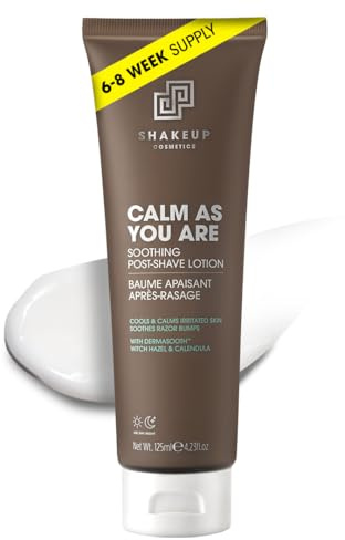 Shakeup Cosmetics - After Shave Lotion für Männer nach der Rasur, beruhigend, feuchtigkeitsspendend, nicht fettend, hilft gegen Rötung und Reizung der Haut und gegen Rasurbrand, 125ml